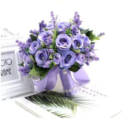 Brautstrauß, blumen für brautjungfern, hochzeitsaccessoires, weiße künstliche rosen, brautsträuße, hochzeitsdekoration, hochzeit: Gold