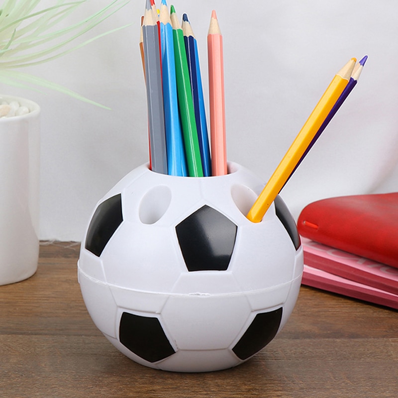 Multifunctionele Voetbal Vormige Houder Voetbal Vorm Make-Up Borstel Houders Bureau Tafel Home Office Slaapkamer Decoratie Benodigdheden