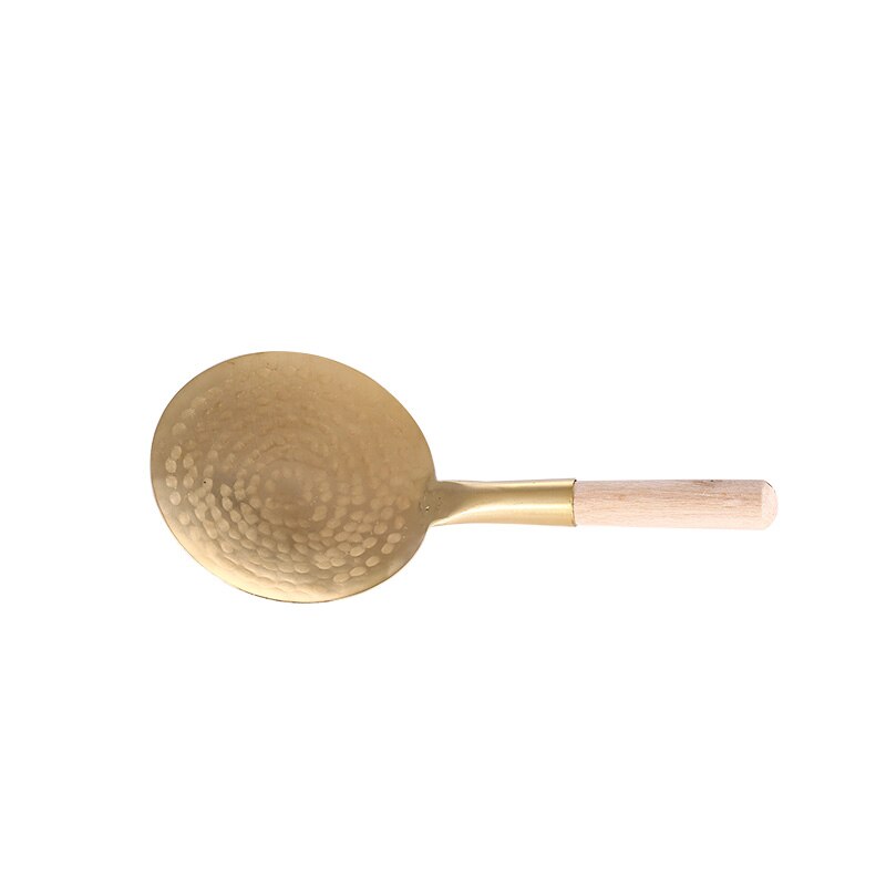Spoon pure copper bean curd spoon special tofu shovel bean curd spoon copper ladle copper bean curd shell shovel brass spoon