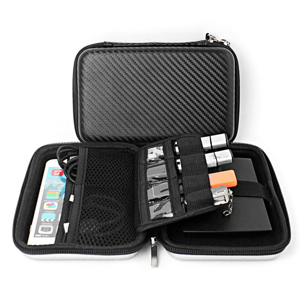 Waterdichte Eva Hard Carry Case Organizer Voor Hdd Enclusure Usb-kabel Game Card Outdoor Power Bank Organizer Bag Accessoires