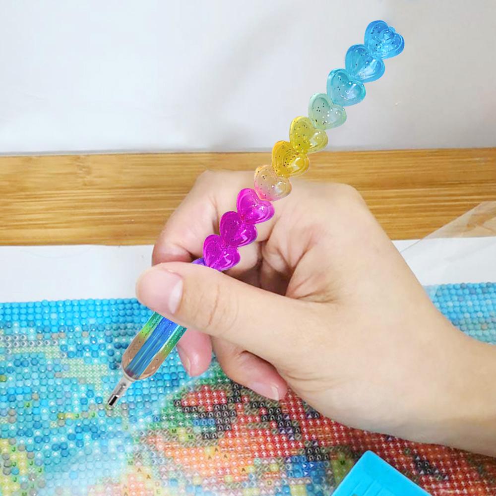 Pluma perforadora de punto de pintura de diamante, herramienta 5D DIY, bordado de diamantes, punto de cruz, diamantes de imitación coloridos, herramientas para