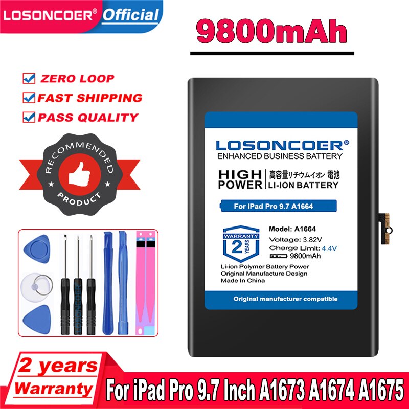 9800Mah A1664 Tablet Batterij Voor Apple Ipad Pro 9.7 Inch Pro9.7 A1664 A1673 A1674 A1675 Batterij