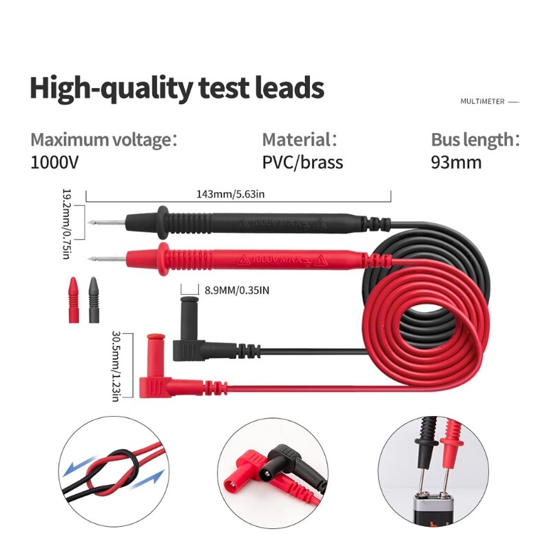 Digital Clamp Multimeter Lcr Clamp Meter with Temperature AC/DC Current Voltmeter Resistance Ohm Transistor Tester ST202