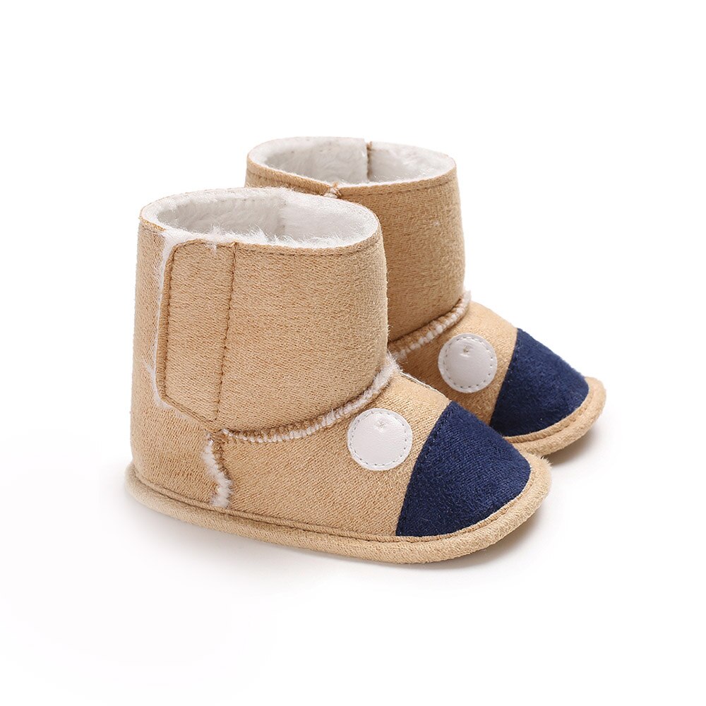 Baby Booties Hausschuhe für Winter Neugeborenen 0-18M Jungen Mädchen Infant Weiche Anti Slip Schnee Stiefel Schuhe: Beige / 11