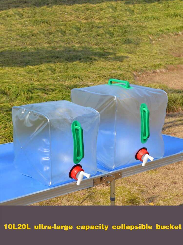 Outdoor 20L Folding Transparent Bucket Portable Bucket Water Bag Take Water Bag To Hold Water Bag Portable Water Container