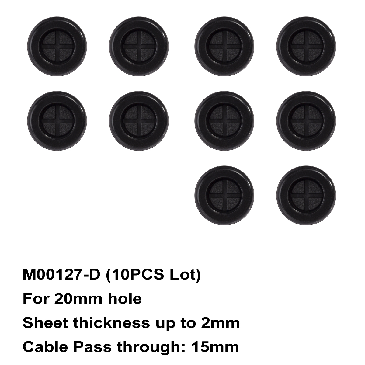 Flexible Rubber Grommet for Cable Hole Cover, Wire Organizer, Cable Pass Through, Round Gasket Black: Greyish Brown