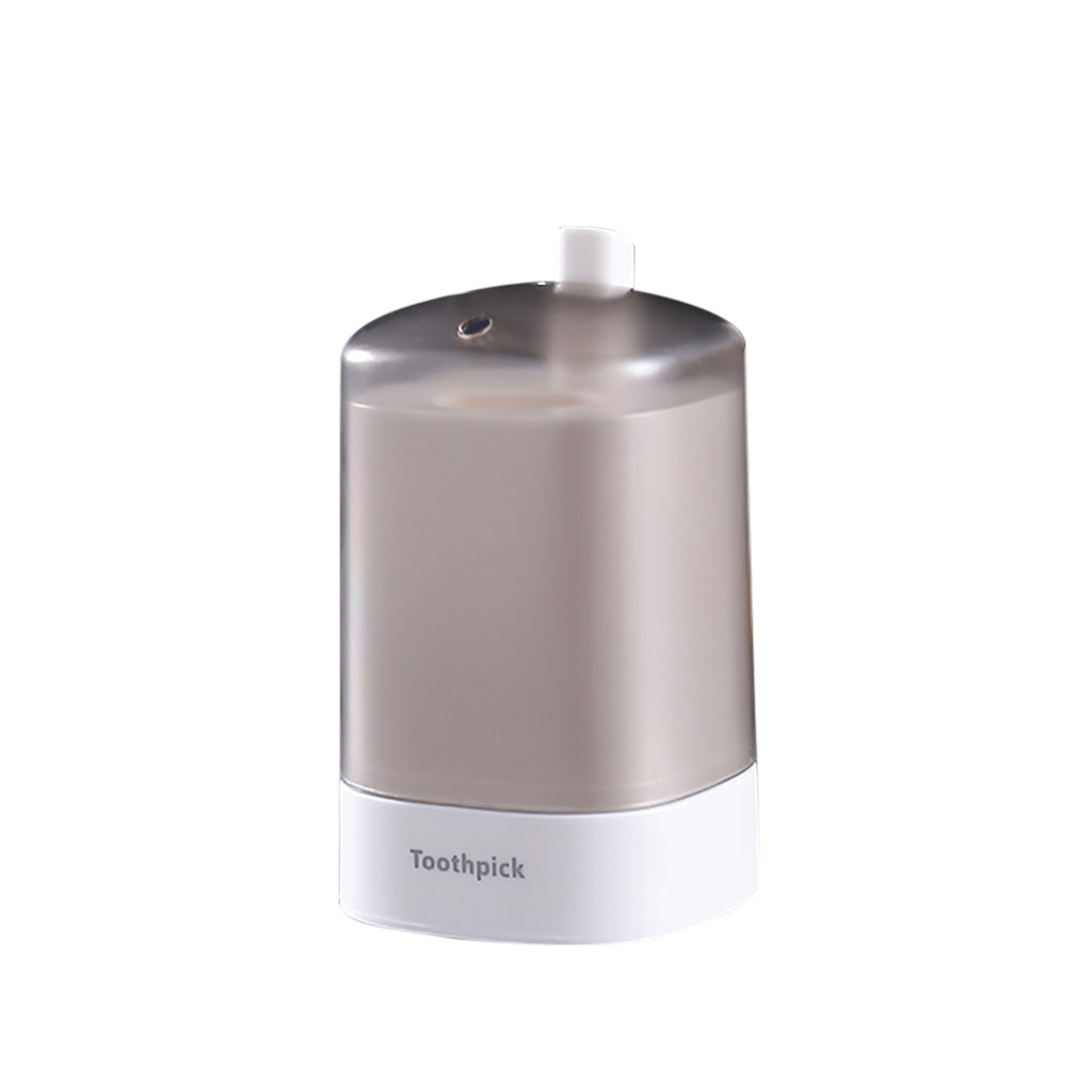 Simple Automatic Pop-up Toothpick Box Home Furnishings Toothpick Holder Square Toothpick Dispenser Household Storage Container: White