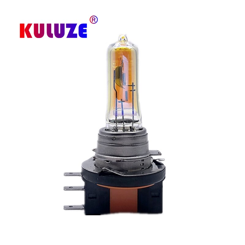 2Pcs Super Yellow H15 Halogen Car Bulb 2300K 12v15/55WDaytime Running Lights Golf 7 lights