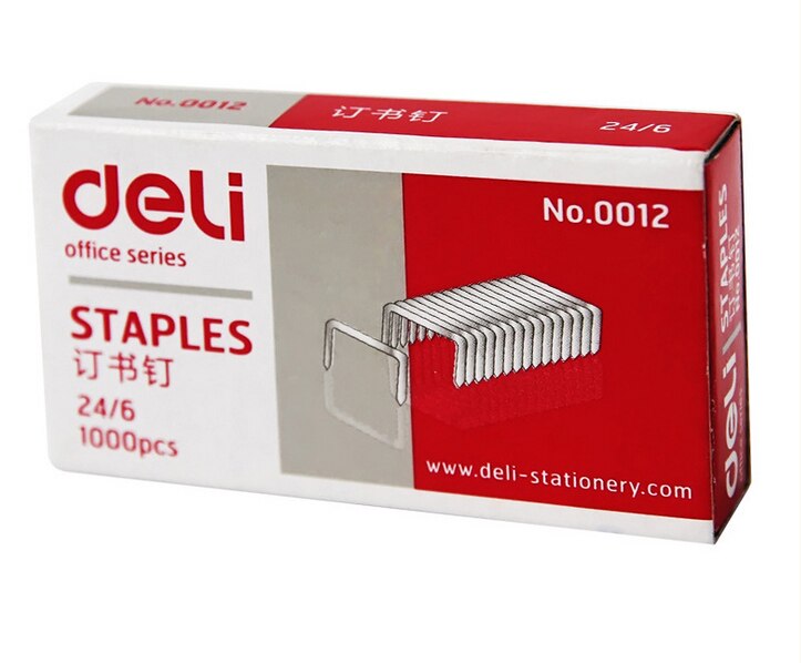 heavy duty staple 24/6 stapler pins size 27mm1000pcs/box Deli office stationery100sheets/70g paper OBT004