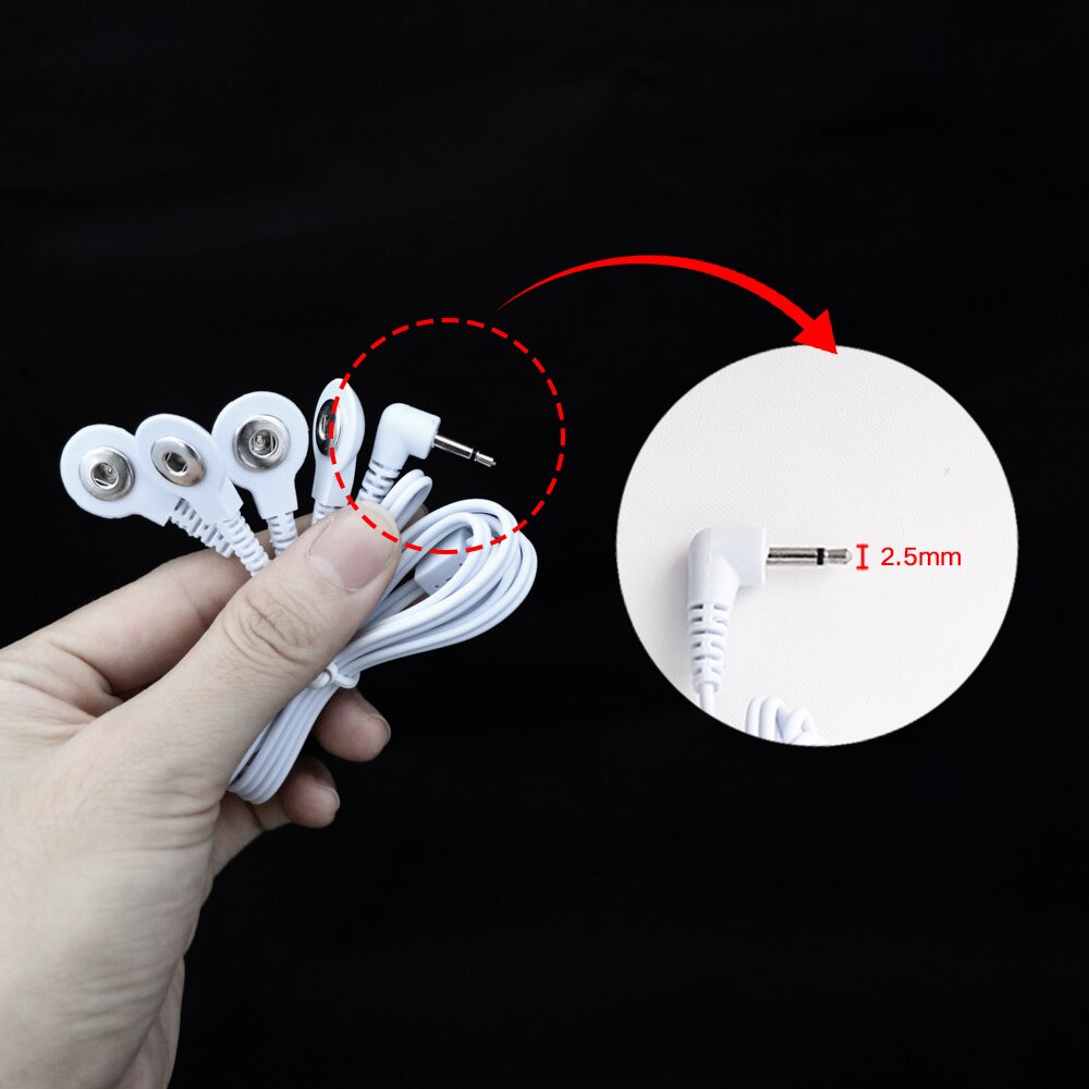 Cable conductor TENS de 4 vías, electrodo para unidad de electrodos, máquina de terapia Digital, masajeador corporal de fisioterapia