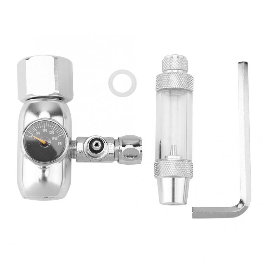 Aquarium CO2 Pressure Regulator Check Valve Gauge Bubble Counter Mini Single Table CO2 Check Valve: Silver