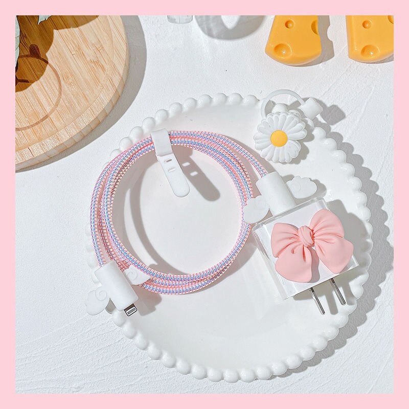 Nowa osłona kabla dla iPhone 12 11 szybkie ładowanie 18/20 W wtyczka ochraniacz kabel danych USB ochrona linii Sprial kabel ochronny