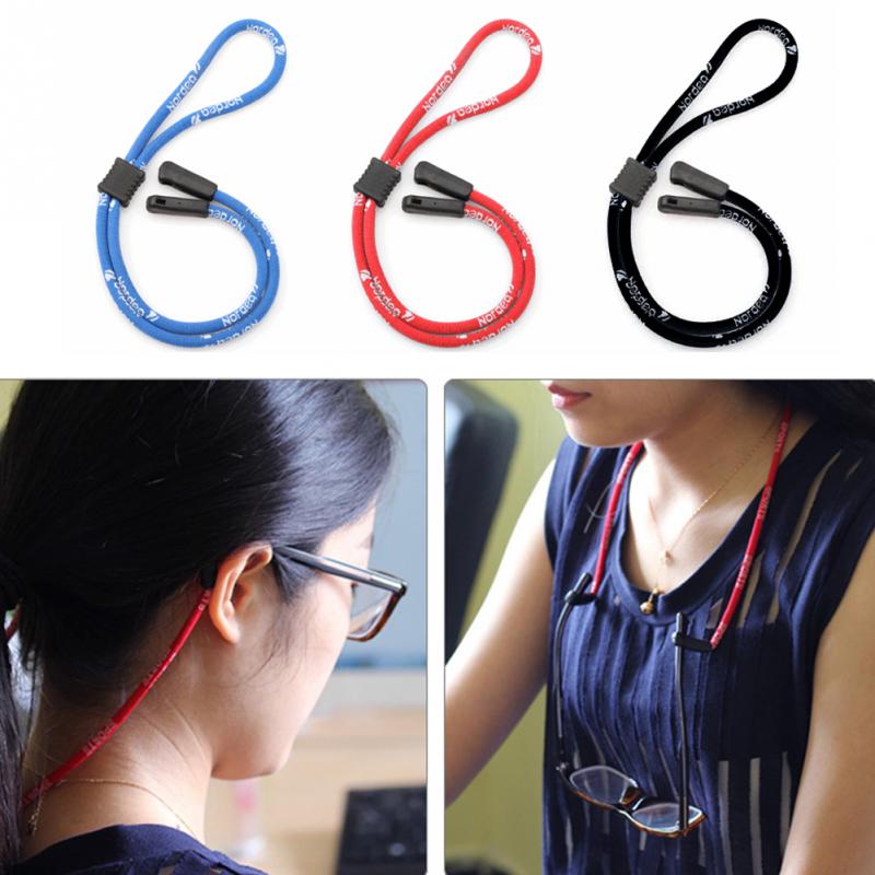 Elastisk stof justerbar solbrille hals snor strop brille briller snor lanyard holder