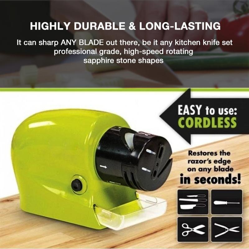 Electric Knife Sharpener Multifunctional Cordless Motorized Knife Blade-Motorized Knife Blade Sharpener Stone Sharpening Tool