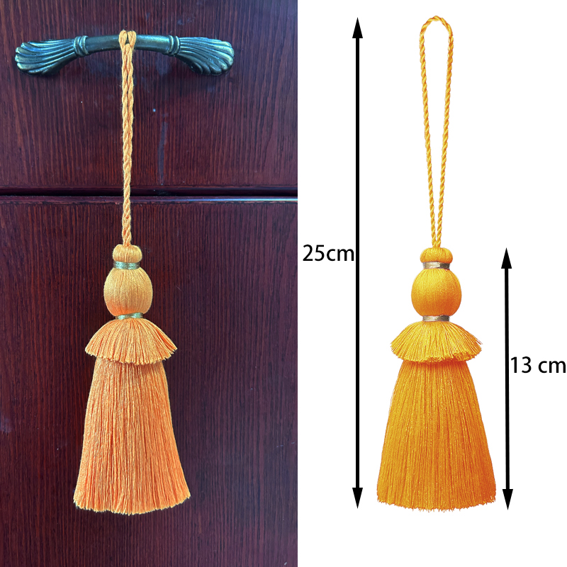 Borlas de cortina, borlas suaves y elegantes hechas a mano con lazo para cordón, accesorios DIY para almohadas de perilla de puerta de cortina.