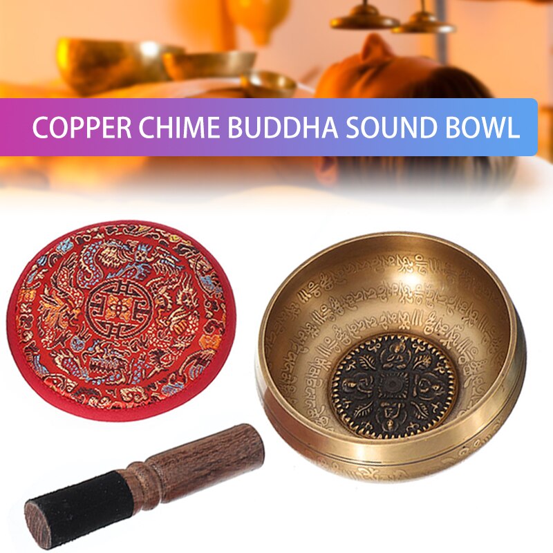 Tibetansk meditation sangskål nepalesisk buddhistisk chanting skål meditation lydterapi skål hammermåtte kobber håndlavet carft