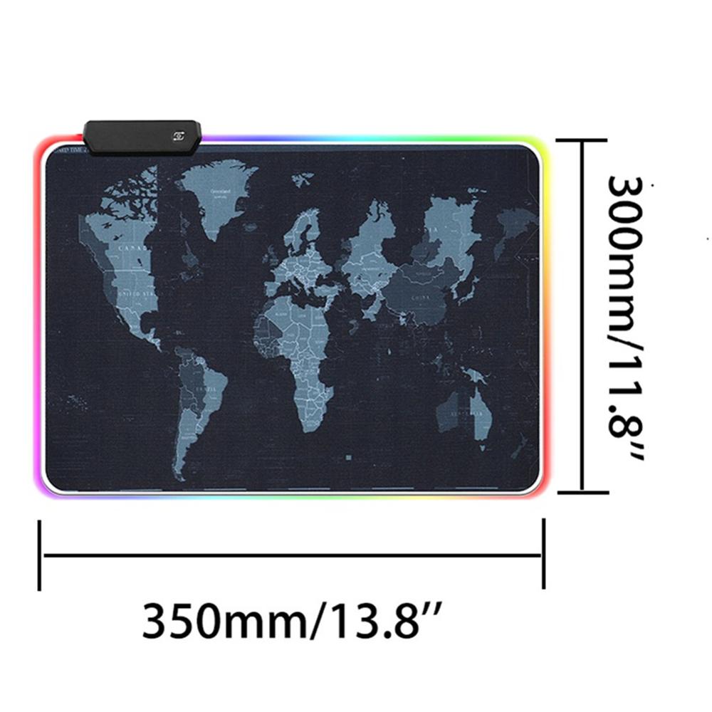 LED Gaming Mouse Pad RGB Gamer Large Mousepad LED Lighting USB Keyboard Colorful Desk Pad Mice Mat For PC Laptop Desktop: 350x300x4mm