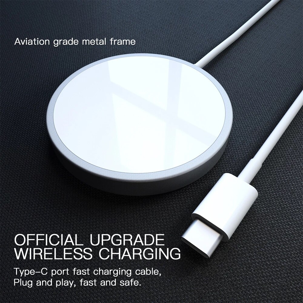 Ilepo 15W Magnetische Draadloze Oplader Voor Iphone 12 Pro Max 12pro Qi Fast Charger Voor Iphone 12 Mini Usb C Pd Adapter Magsafing