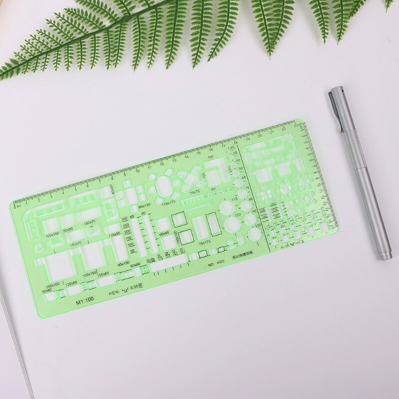 Plastic Geometric Template Ruler Drawing Tools for student School Stationery Pro Q1JC