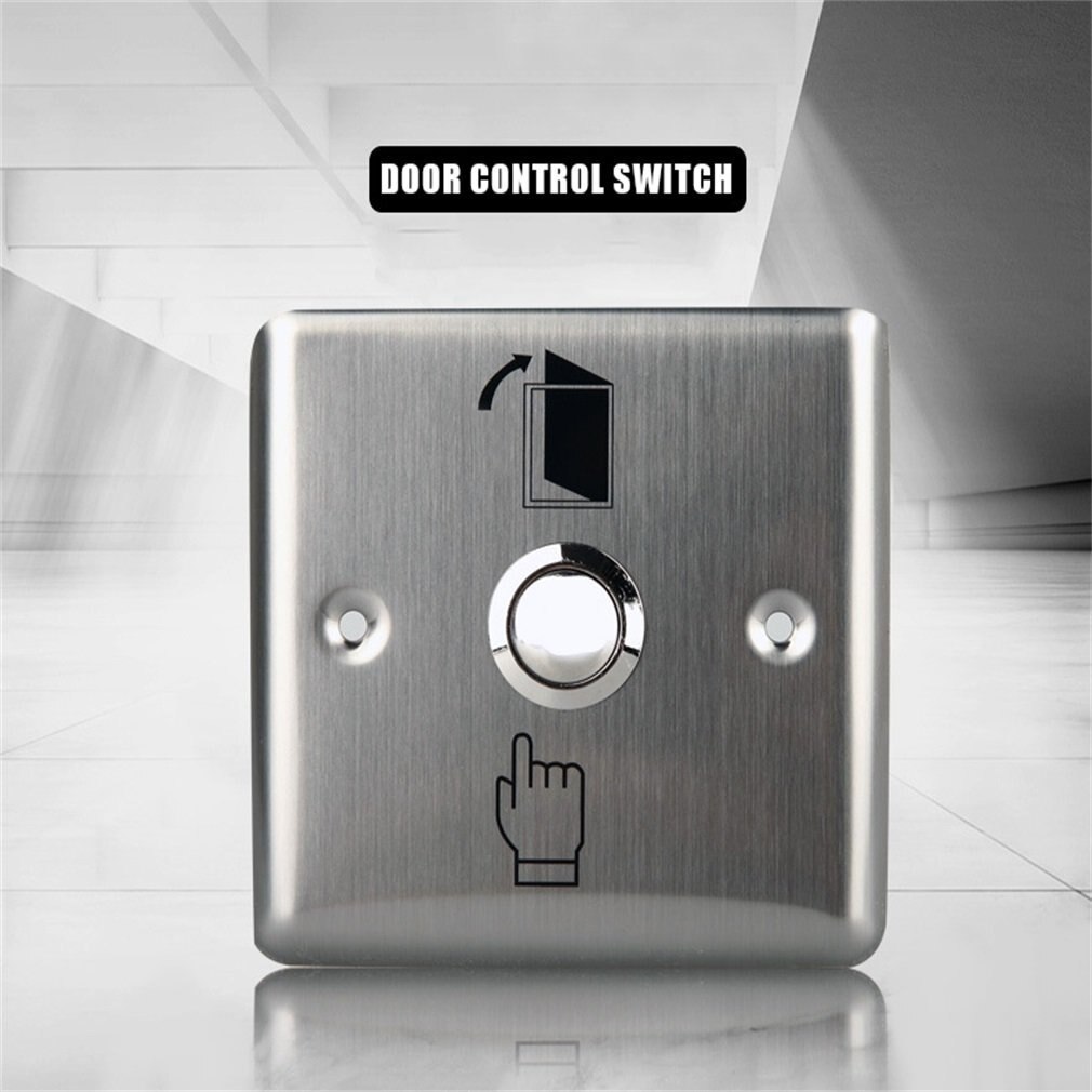 K14 trådlös switch i rostfritt stål pekskärm dörrutgång tryck hemknapp för åtkomstkontroll grindöppnare