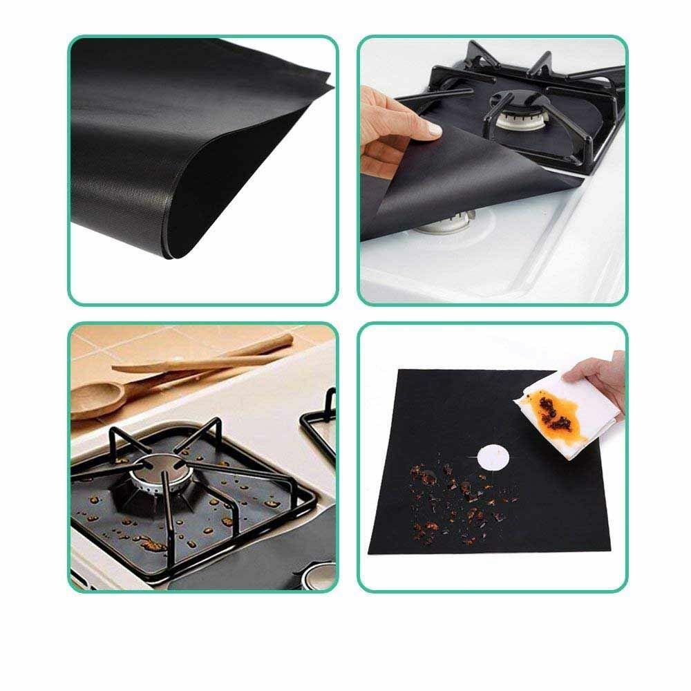 4 pieces Reusable Magic Non Stick Gas Hob Protector Liners
