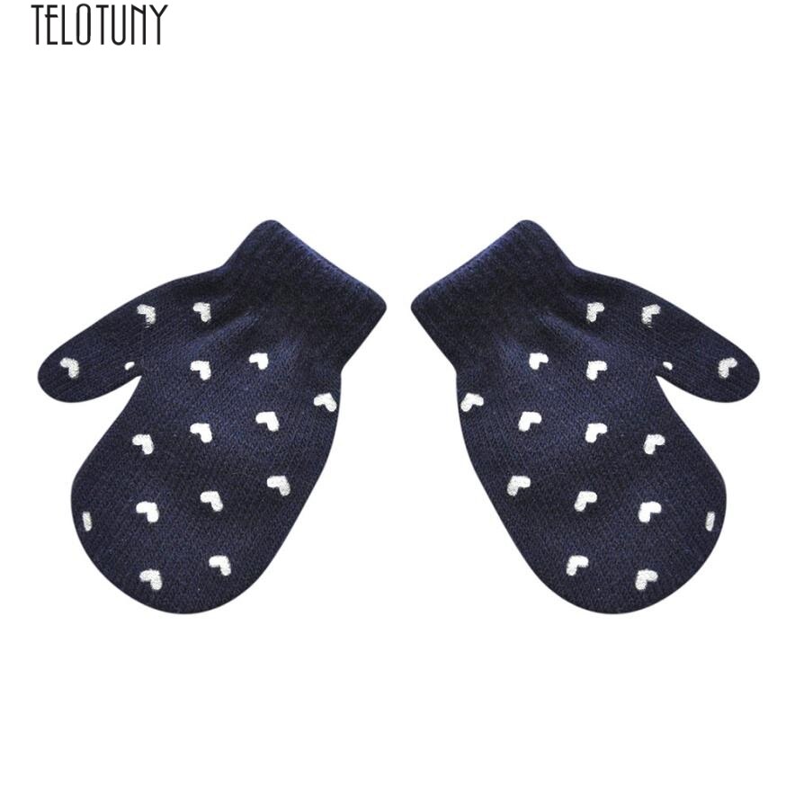 TELOTUNY-gants tricotés automne et hiver | Gants chauds, mignon bébé, imprimé d'étoile, gants chauds, pour filles et garçons d'hiver, ZS03