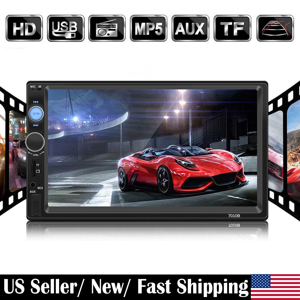 Car Video MP5 Player USB FM Transmitter LCD Display Car Kit With Remote Control Steering Wheel Controls For IOS