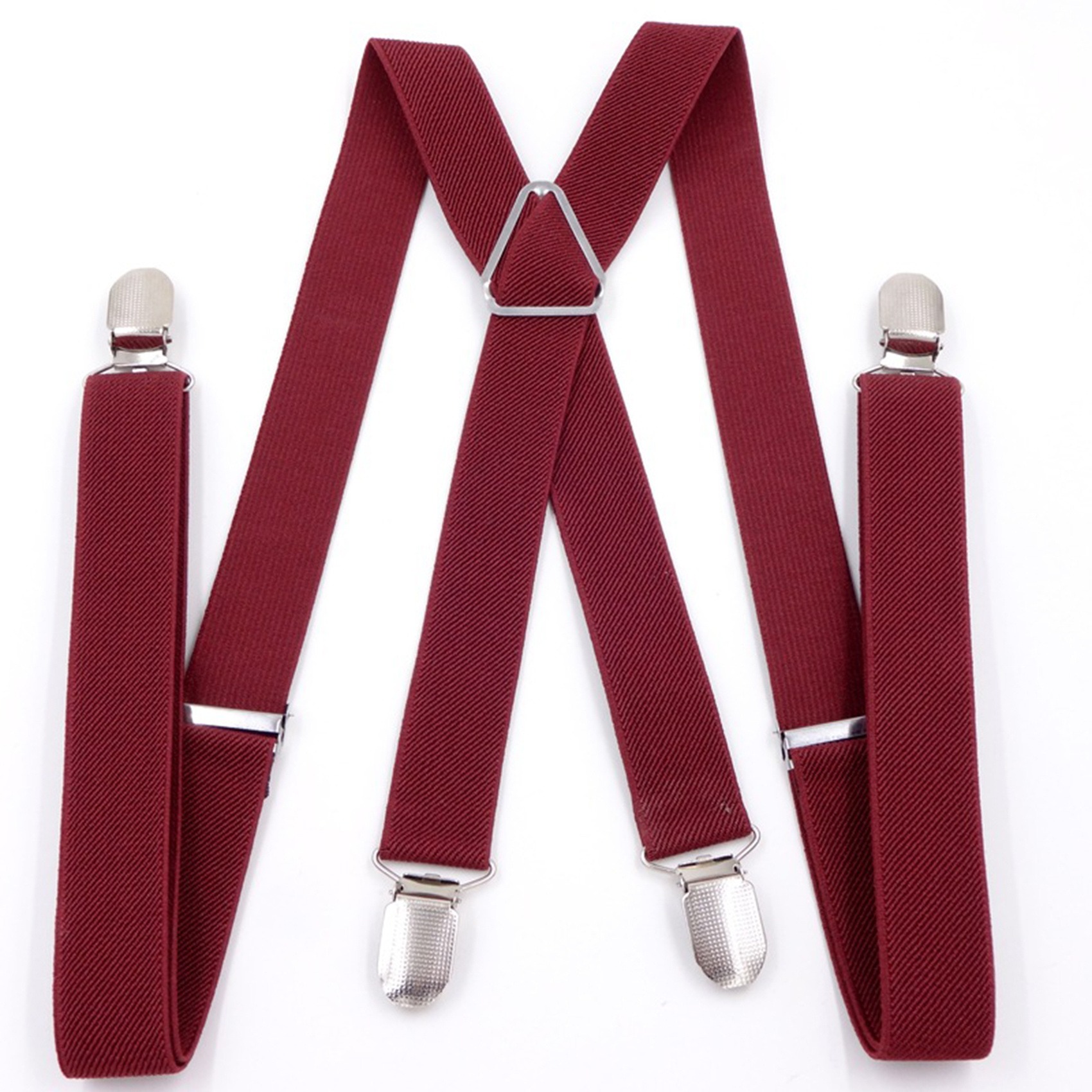Tirantes elásticos ajustables con espalda en X ancha para hombre, 1 unidad, con Clips metálicos resistentes, a la
