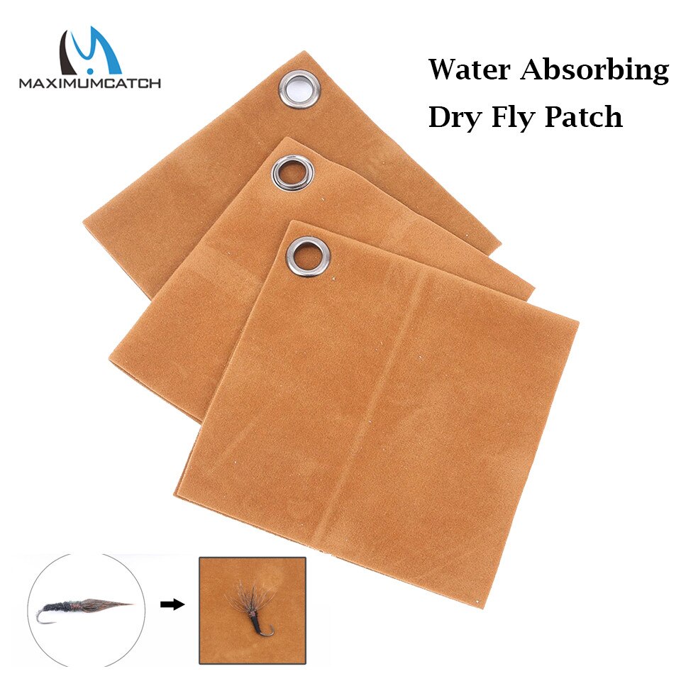 Maximumcatch 2pcs/lot Cloth Water Absorbing Dry Fly Patch fly fishing