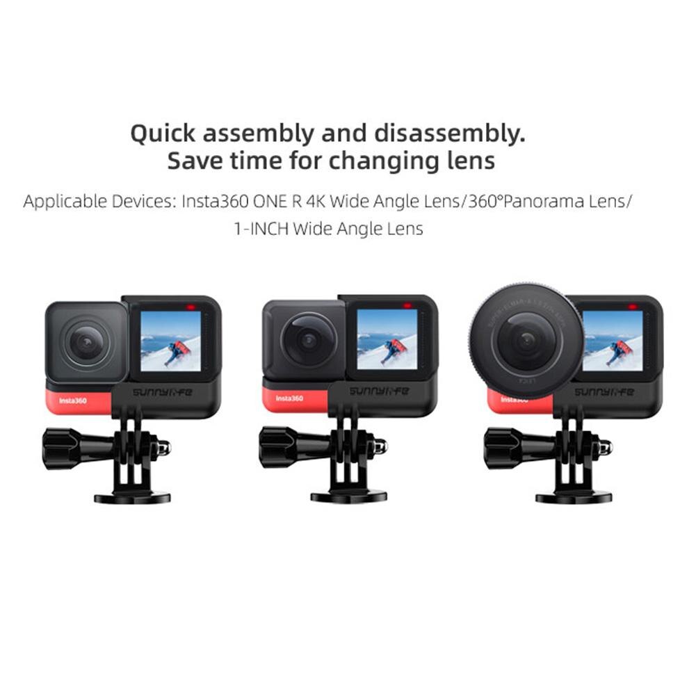 Beesclover liberação rápida câmera quadro de proteção fronteira para insta 360 um r acessórios da câmera montagem quadro titular r57