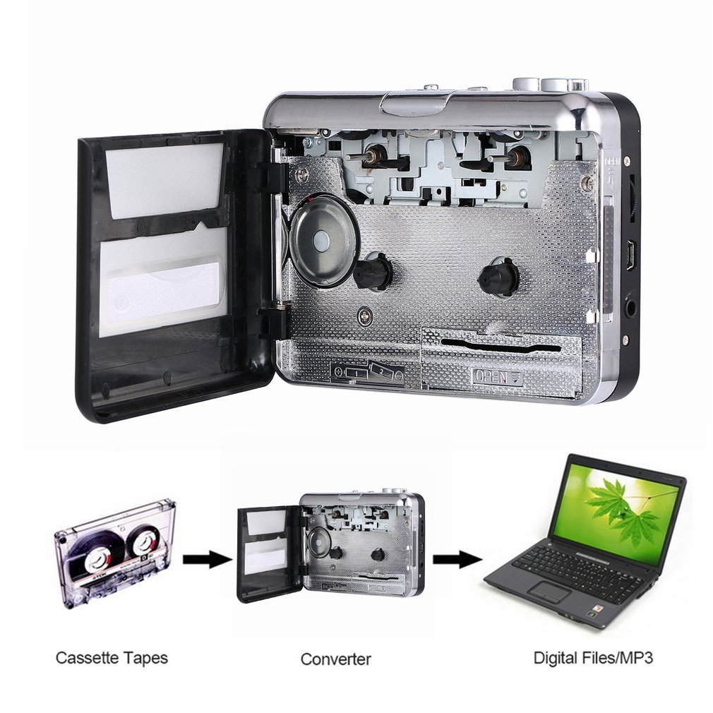 USB2.0 Cassette Capture Radio Speler Draagbare Cassette Naar Cd MP3 Converter Capture Audio Musicplayer Tape Cassette Recorder