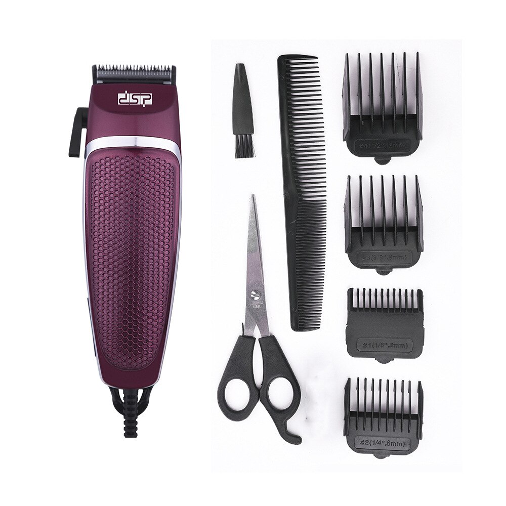 Tagliacapelli ricaricabile a batteria per uomo grooming kit di finitura per tagliacapelli elettrico professionale per barba: Red