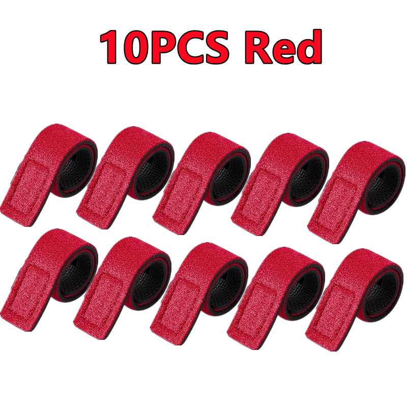 30-3 Uds. Soporte de amarre para caña de pescar, correa para aparejos, envoltura elástica, banda de pesca, soporte para poste, lazos de sujeción, accesorios para herramientas al aire libre: Dorado