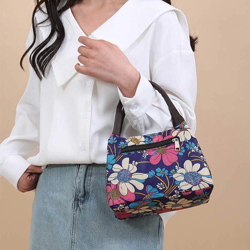 Reusable Lunch Bag For Women Large Capacity Oxford Cloth Waterproof Lunch Box Bag Office Worker Student Lunch Tote Bags