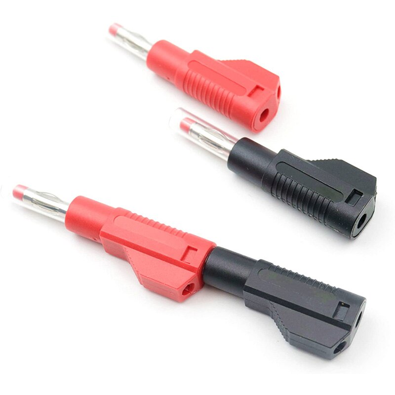 10 Sets Retractable Sheath 4Mm Banana Plug Connectors Stackable Wire Solder Multimeter Test Leads Ends Plugs Adapter