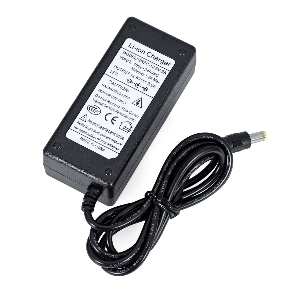 Liitokala 12.6 V 1A 3A 5A Lithium batterij oplader 3 S batterij 12 V lader DC hoofd is 5.5*2.1mm