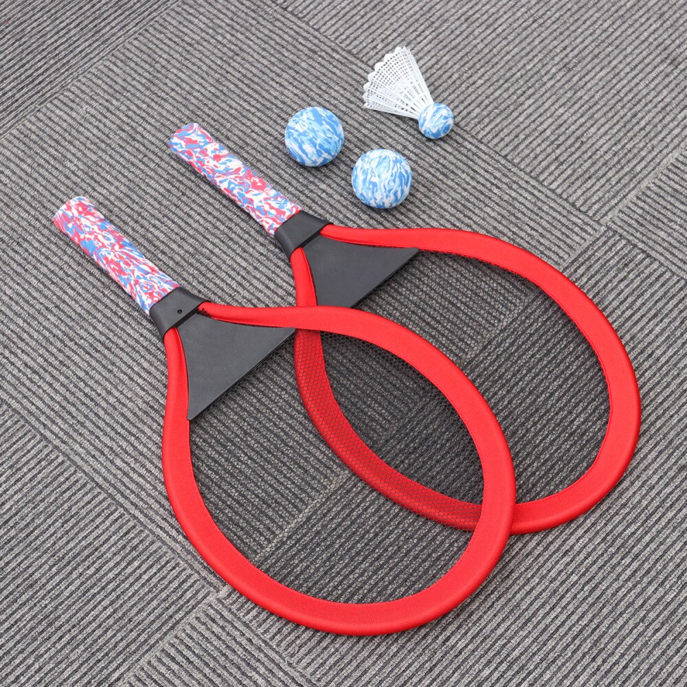 1 Pair Children's Tennis Racket Kids Palying Badminton Oval Rackets Game Props for Kindergarten Primary School Outdoor Sports (