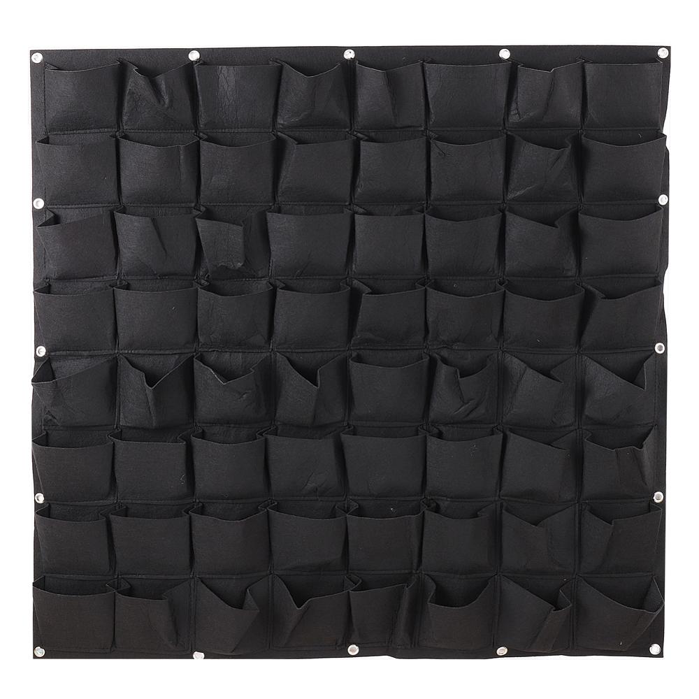 Wall Hanging Planting Bags Pockets Outdoor Garden Growing Bag Planter Vertical Garden Vegetable Seedling Bags Tuin Gardening Bag: black