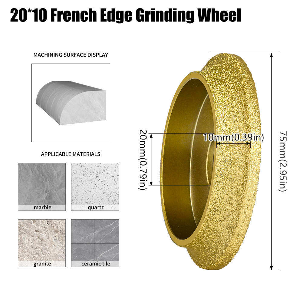 Diamentowe tarcze szlifierskie rzymski koło 100/125mm - lutowane tarcze robić profilowania krawędzi kamienia robić marmuru i płytek | Narzędzia robić rowkowania i szlifowania: 35mm