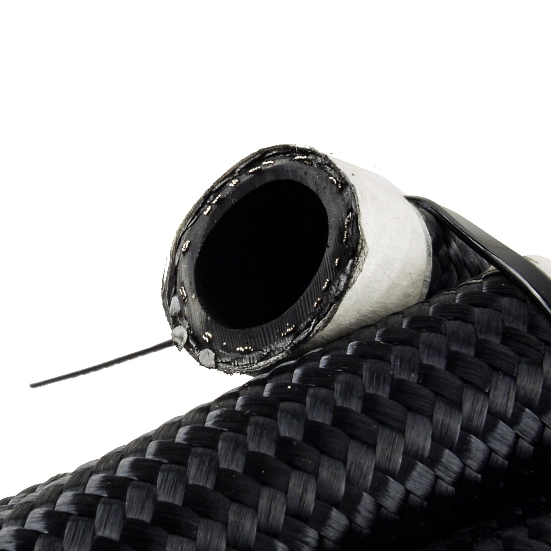 3M -40-120℃ 9.8FT AN10 Black Nylon Cover Braided Oil Fuel Gas Line Hose 7MPA Universal Accessories