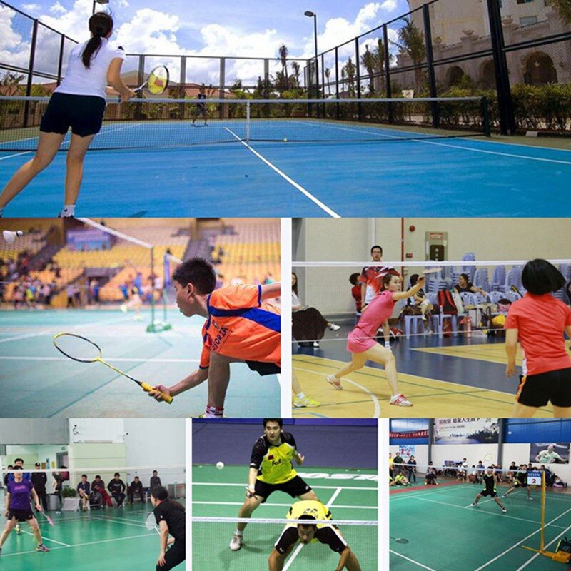 6.1mx0.76m profissional esporte treinamento standaard badminton rede de tênis ao ar livre malha voleibol netto oefening transporte da gota