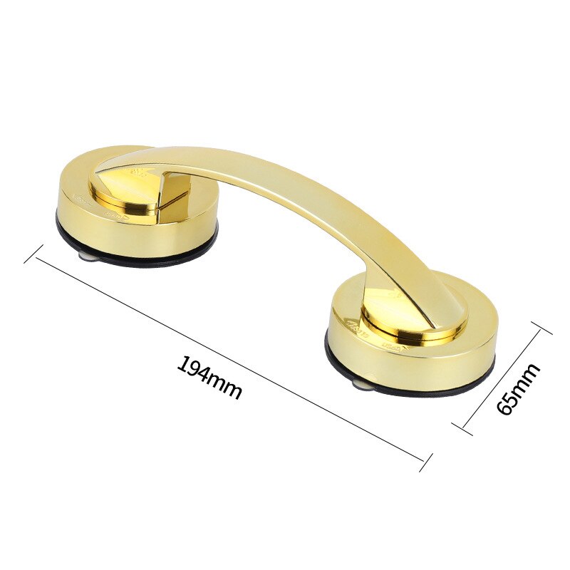 Veilige Grip Met Zuignap Geen Boren Douche Handvat Anti-Slip Leuning Biedt Voor Veiligheid Grab In Badkamer Koelkast leuning: gold-2