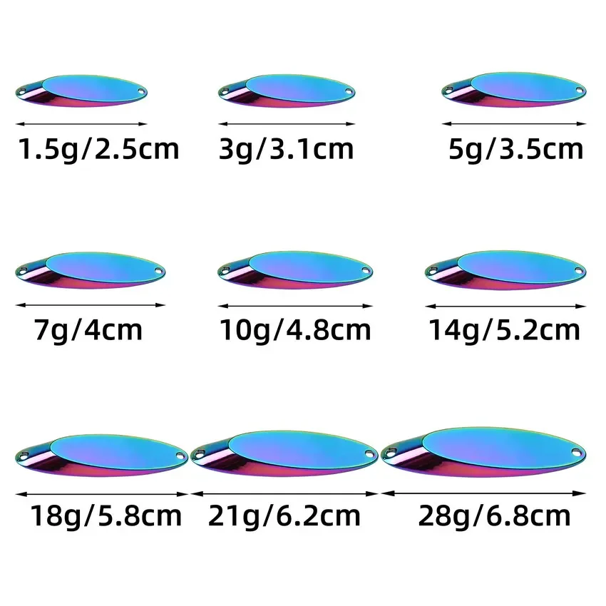 12 pçs 1.5g-60g metal afundando iscas de pesca colher jigging isca artificial duro truta baixo mar isca de pesca de água salgada