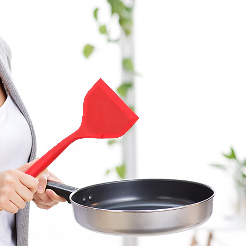 Espátula de silicone para cozinha, pá larga de silicone para pizza, utensílios de cozinha, com turbinas antiaderentes, resistente a altas temperaturas