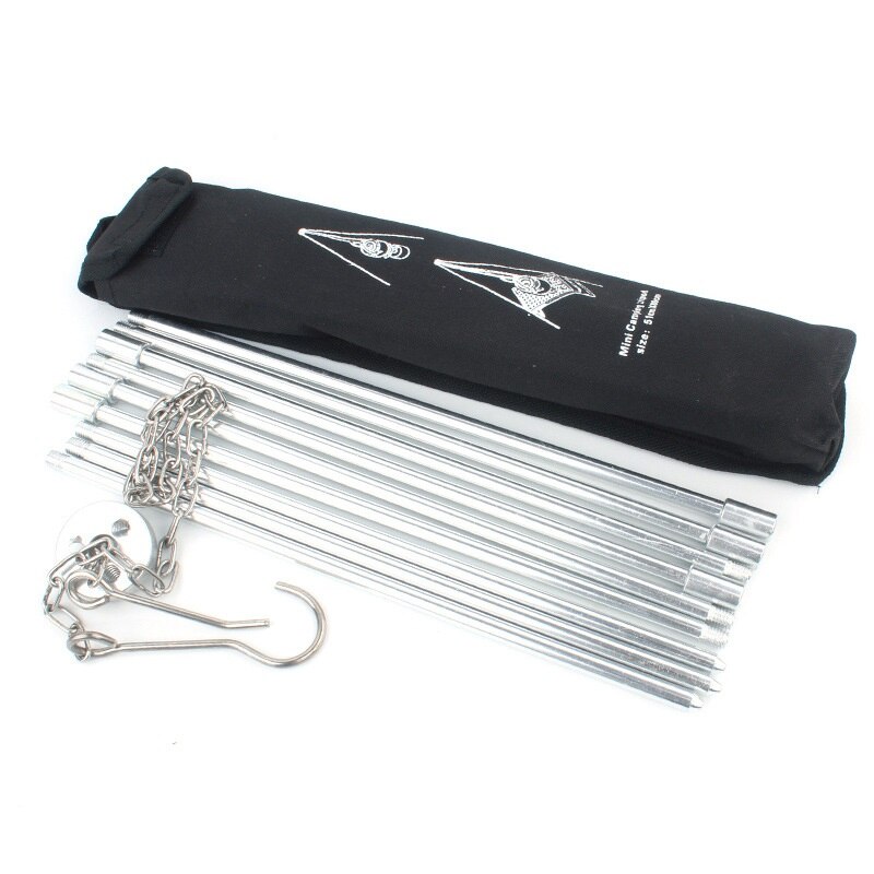Parrilla de barbacoa de aleación de aluminio, trípode colgante para Horno Holandés, plegable portátil, para acampar al aire libre, Picnic, barbacoa, trípode de cocina para fogatas: Silver