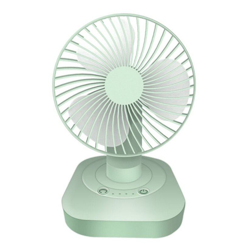 3000Mah Usb Oplaadbare 120 Graden Oscillatie Bureau Ventilator 3 Gear Hoofd Schudden Fan Y4QD: green