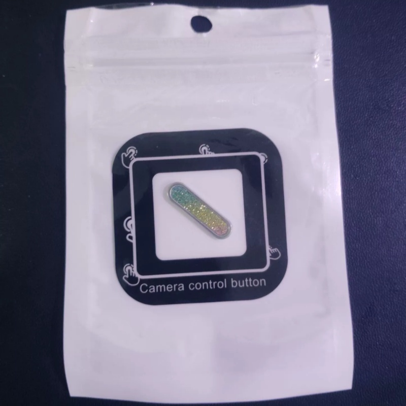Glitter Camera Control Button Sticker For iPhone 16 Pro Max 16e Plus Bling Side Touch Button Protector for iphone16 series: PURPLE