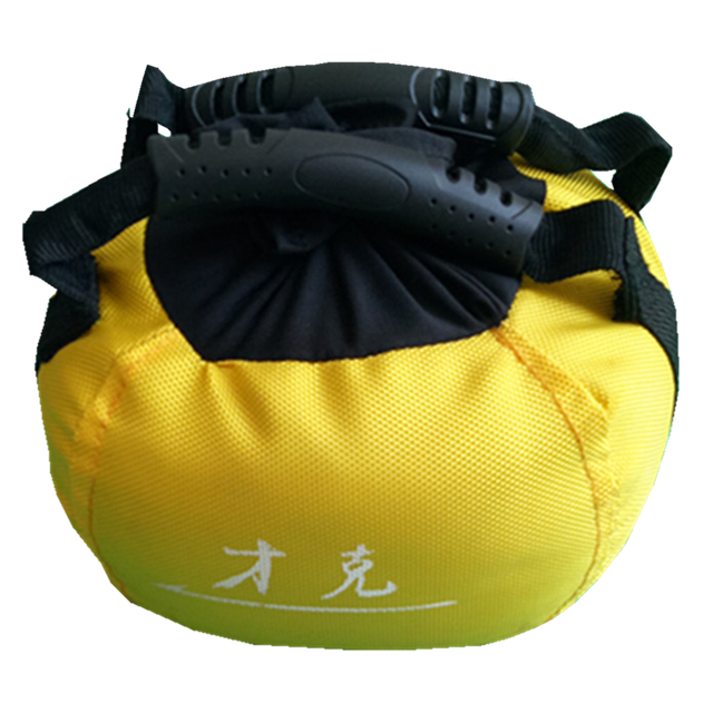 Justerbar kettlebell sandpose bærbar heavy duty træning sandpose vægtløftning håndvægt til hjemmet gym fitness kropsbygning: Gul