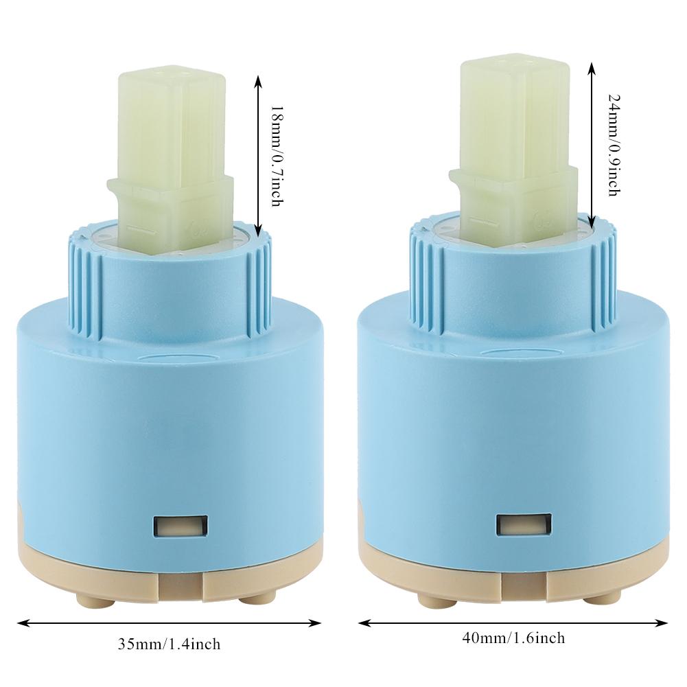 Cartouche céramique 35/40mm, robinet mitigeur d'eau, Valve de contrôle interne, ABS bleu pratique