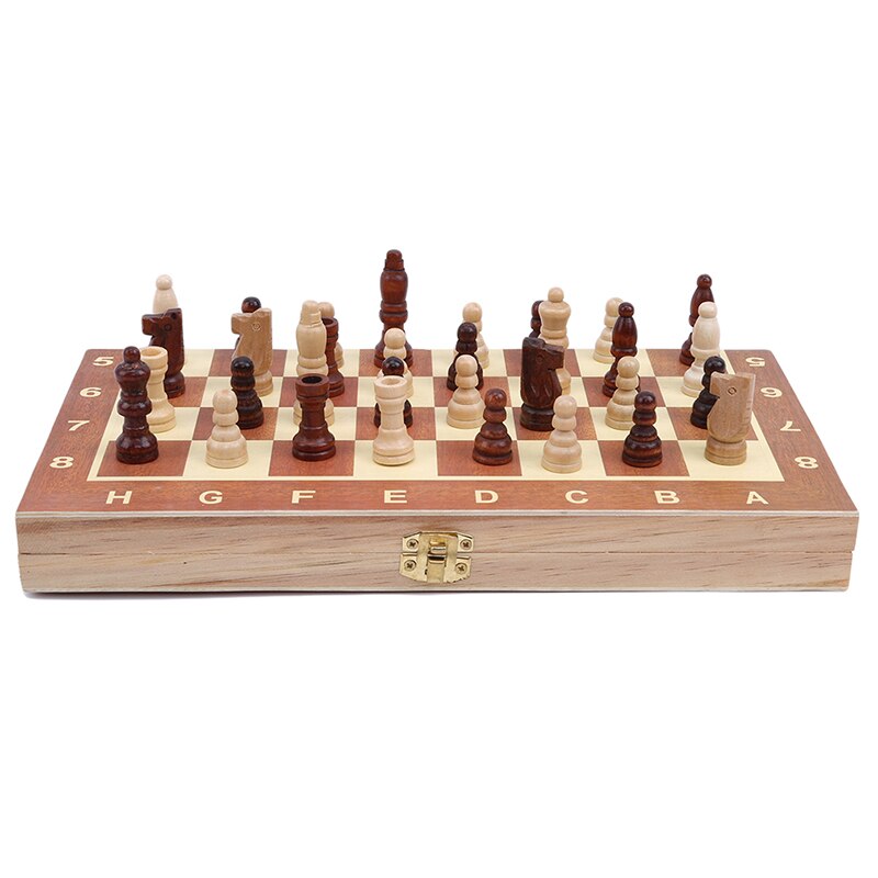 Holz Faltbare Internationalen Schach Tragbare Bord Stück Set Lustige Spiel Sammlung Board Spiel